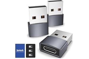 Syntech - Adattatore USB C femmina a USB maschio (3 pezzi), convertitore da tipo C a USB-A, compatibile con iPhone 17/Air/16/16 Plus/15/Pro Max, computer portatili, Caricabatterie, Samsung Galaxy