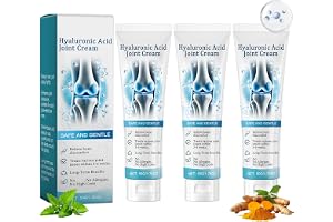 Hyaluronsyra Joint Cream - 3 st Hyaluronsyra Joint Gel - Ledvårdskräm med gurkmeja - Ledkräm Lugnar rygg, nacke, händer, knä