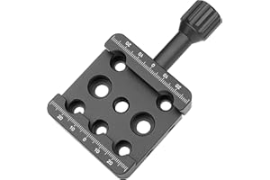 YUEOCT Teleskop Schwalbenschwanz-Sattelklemme Stativadapter Halterung für Vixen Style Schwalbenschwanzplatte, Unterstützung Drop-In Montage, mit M6 M8 Senkbohrungen für OTA Äquatorialkopf