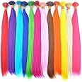 DENIYA Synthetic I Tip Keratin Fusion Hair Extensions Various Color 5G/Strand 50 Strands/Pack Keratin Tip Stick Hair Extensions (I-Tip 45cm) (50 Strand for Rose Pink)