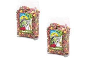 JR FARM Bolitas para Roedores | Paquete Doble | 2 x 150 g | Snack para Roedores y Conejos Enanos | con Remolacha, Alfalfa y Maíz | Crujiente Delicia o Mini-recompensa en Cualquier Momento