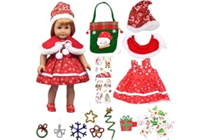 BSNRDX Poupée Vêtements De Christmas Outfits Robes De Pyjama pour Poupée Américaine De 18 Pouces, Notre Génération