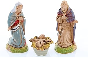 ‎MORANDUZZO Moranduzzo Geburt Jesu 3 Hirten für Krippe 6 cm Maßstab 1:32 - Unzerstörbare Krippenfiguren - Stil 700', Handbemalt, Offizielles Produkt, Hergestellt in Italien, Bildhauer M. Landi