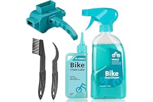 Pulitore Catena Bici, YIMAX 5 in 1 Set Di Pulizia Della Catena Della Bicicletta con 60ml Olio Biodegradabile Della Catena Della Bicicletta e 350ml Spruzzo Di Pulizia Della Catena Della Bicicletta