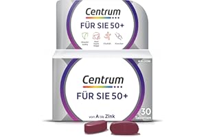 ‎CENTRUM Centrum Für Sie 50+, Multivitamin - High Quality Dietary Supplement with Micronutrients - Especially for Women from 50 - Vitamins, Minerals, Trace Elements - 1 x 30 Tablets