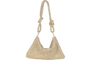 UBORSE Pochette Eleganti per Cerimonia Borsa Glitter Borsetta Donna a Forma di Cestino/Secchiello Borsa con Strass da Sera per Matrimoni e Eventi