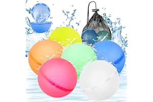 JINHUAXIN 6 PCS Bombe d'acqua Riutilizzabili,Palloncini Acqua,Giocattoli da Piscina,Palloncini Acqua Autosigillanti,Giochi d'acqua per Bambini,per Feste Estive in Spiaggia per Bambini, Estate, all'aperto