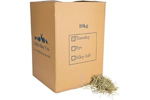 THE LITTLE HAY CO. Little Hay Co Classic Timothy Blend Hay | Eco Box | Naturally Made | Rabbits, Guinea Pigs, Hamsters, Degus | (10kg)