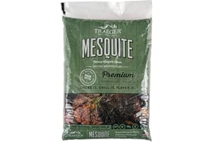 TRAEGER Mesquite Wood Pellets 100% Natural and Food-Friendly for Pellet Grills - 9 kg