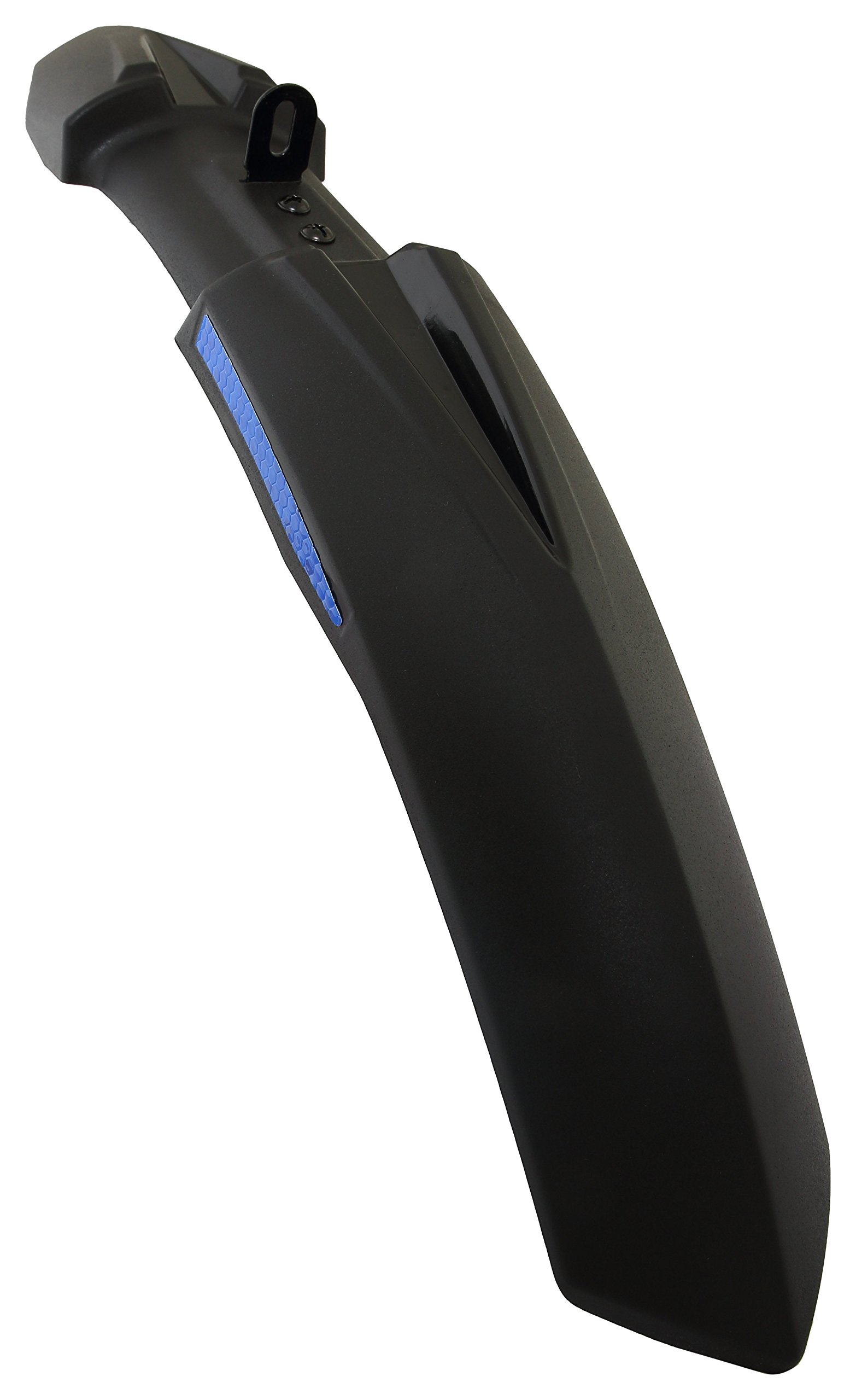 Dark Horse® Bicycle Atom Mudguard with Reflective Tape with Plastic clamp, Black-Blue - Image 6
