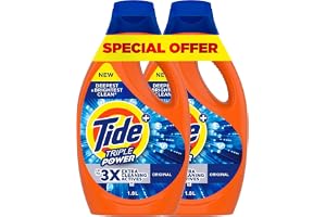 Tide Triple Power Original Liquid Detergent 1.8L x 2, Dual Pack