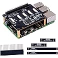 GeeekPi Quad FPC PCIe Hat for Raspberry Pi 5.1 to 4 PCIe Interface with 40Pin GPIO Pin Header for Raspberry Pi 5 (B14)