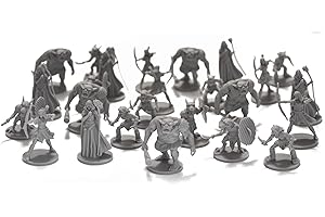 DRUNK'N DRAGON DND Enemies Minis 25 Miniatures fantastiques pour jeux de rôle/Donjons et Dragons – Minis en vrac non peints – Figurines de monstres – Compatible DND