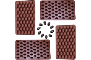 Onwon 4 x 55 mini chicchi di caffè Chocolate Mold Candy Ice Cube Jelly fai da te Decorazione della torta Bakeware stampo da forno stampi in silicone alimentare