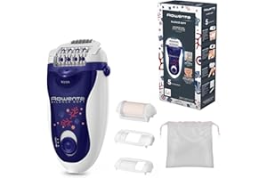 Depiladora Rowenta Silence Soft, dispositivo de depilación suave, función de visión, eficiencia multiángulo, accesorios para áreas sensibles y exfoliación, EP5625F0