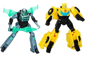 Transformers EarthSpark Cyber-Combiner Bumblebee- och Mo Malto-actionfigurer