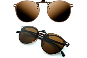 CREYESTAL Clip Occhiali Da Sole Polarizzati, Clip per Occhiali, Sovraocchiali Sollevabile e ultraleggero, Uomo, Donna, 100% ANTI UV, Certificato CE