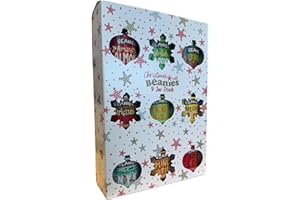 FUNTASY GIFTS Beanies Flavoured Instant Coffee Christmas Large Stash Box - 9 Jars - Christmas Pudding, Peppermint Candy Cane, Mince Pie, Ginger Bread And More - 9 x 50g Jars - Festive Gift - Vegan and Sugar Free