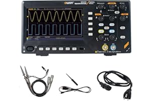 Digital Oscilloscope with Dual Channels and Screen 7" TFT LCD Display, Portable Professional Oscilloscope Kit with 1GS/s Sample Rate, Bandwidth 100MHz, SDS210