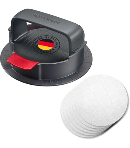 Tokaneit gegoten aluminium hamburgerpers, burgerpers, hamburger pers met anti-aanbaklaag, hoogwaardige vleespers, voor heerlijke hamburgers, pasteitjes, BBQ, bakken, gevulde hamburgers