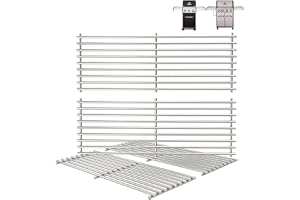 4 st 17 3/8 tum rostfritt stål matlagningsgaller för Broil King Baron 320, 340, 420, 440, 490, Huntington 2122-64 2122-67 6020-54 6020-57 6020-64 6020-67 6023-89, Sterling 5020-54 och Broil-Mate