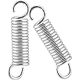 Extended Compressed Spring Small Dual Hook Ends Heavy-Duty Stainless Steel Replacement Springs Tension Spring for Tents, awnings, caravans - Fastening Accessories (Pack of 2)