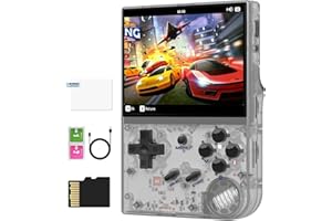 Whatsko RG35XX Console de Jeu Portable,Compatible avec Les Systèmes Linux et Garlic,Supporte HDMI et Sortie TV,Portable 3,5 Pouces IPS 64GB TF Card Rétro Console de Jeu