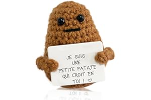 ZYNXEL Poupées de Pomme de Terre, Peluche Insolite, Tricotée Pomme de Terre Humoristiques et Motivantes, Gadget Utile Rigolo, Idée Cadeau Homme, Femme, Couple et Adolescent