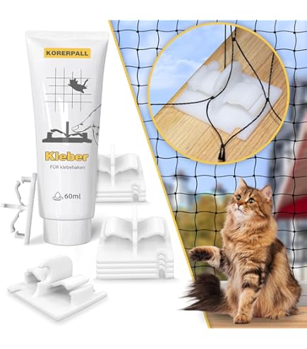 Ganci Adesivi Per Rete Gatti | Set Da 70 Pezzi Resistenti Alle Intemperie - Foto 9