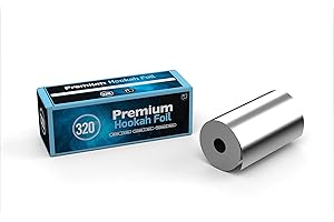 320º Papel de aluminio de para shisha, rollos extragruesos, 180 mm de ancho, 25 m de largo, 40 micras de grosor, sin nicotina