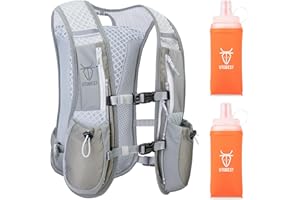 UTOBEST Running Vest Running Backpacks Lightweight Adjustable Hydration Pack 5L for Men & Women, with 2*350ml Bottles