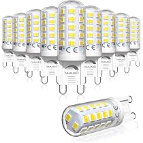 10 Lampadine G9 LED Bonlux 4W Dimmerabili | Luce Naturale 4000K, Sostituzione Alogena 40W