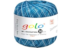 golo Crochet Thread Size 10 Yarn for Hand Knitting Lace Yarn indigo-276