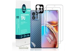 Ochraniacz ekranu IBYWIND dla Motorola edge 40 pro 5G 6,67",z 2-częściową elastyczną folią TPU,1-częściową osłoną obiektywu aparatu,1-częściową folią z włókna węglowego[czytnik linii papilarnych]