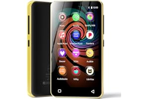 160GB MP3 Player with Bluetooth and WiFi, innioasis Music Player with Spotify,Pandora,Amazon Music,4" Touch Screen Android MP4 MP3 Player for Kids with Libby,Audible,Audiobook(Black_Gold)