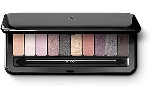 KIKO Milano - Soft Nude Eyeshadow Palette 01, Paleta De 10 sombras De Ojos Con Múltiples Acabados, Perlado, Mate Y Metalizado, 1.0 unidad