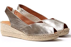 Toni Pons BERNIA-P - Espadrillas Spuntate con Zeppa Stile Donna realizzate in Pelle.