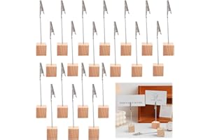 RARWIND Fotohalter mit Klammern, 20 Stück Exquisit Postkartenhalter, Kartenhalter Tisch mit Krokodilklemmen, Fotoständer, Fotoaufsteller für Fotos, Postkarten, Notizen, Bilder