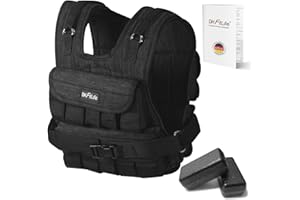 DH FitLife Giubbotto Zavorrato Regolabile 10kg/20kg Compatto e Stabile per Sviluppo Muscolare e Allenamento della Forza | Gilet Zavorrato da Corsa per Donna e Uomo | Gilet Pesi | Fitness Weighted Vest