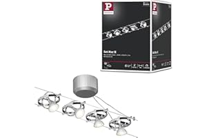 Paulmann Mac II Kit de Sistema de Cableado de Iluminación, Luces Colgantes, Potencia Máx. 5x10 W, Color Cromado Mate, Bombillas No Incluidas, 94133