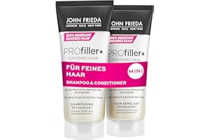 John Frieda PROfiller+ zestaw próbny – szampon, 75 ml i odżywka, 75 ml – typ włosów: do cienkich włosów – idealny również w podróży i do hotelarstwa