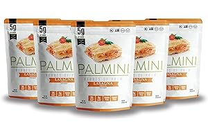 PALMINI Pâtes Lasagne - Cœurs de palmier – Vegan | Sans OGM – Faible en calories – Keto – Sans Sucre– 338g | (Pack de 6)
