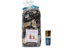 YOUNGLAND London Potpourri's OCEAN BREEZE POTPOURRI with flower and OCEAN fragrance, Ocean flavour, Pack of 200 gram potpourri with 8 ml perfume oil for top up whenver required