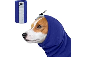 PUMYPOREITY Paraorecchie Per Cani, Cuffia Antirumore Per Cani Scalda Orecchie Cane Copri Orecchie Per Cani Cocker(Blu, S)