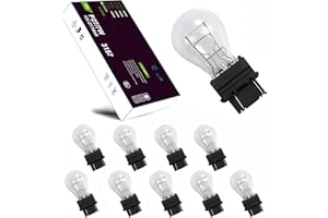 ‎LIGHTWORLD24 WELT DER LICHTER LIGHTWORLD24 10 Stück W2.5x16q P27/7W Glühbirnen Auto Lampe Stoplicht US Typ 3157 27/7W Weiß 12V Glühlampe