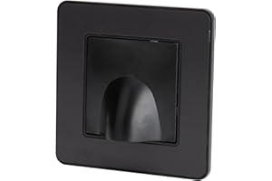 Zenitech Plaque Sortie de Câble 16A complète - métal Noir brossé - Kouro