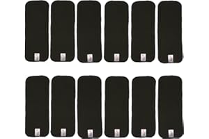 LITTLES & BLOOMZ Littles and Bloomz 12 Entredós reutilizables para pañales de carbón vegetal, BC12