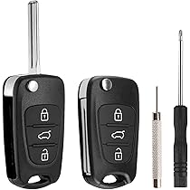 Portachiavi In Gomma Per Hyundai I30 I35 IX20 Per Kia RIO K2 K5 Sportage 3 Pulsanti Flip Pieghevole Custodia Per Chiave A Distanza Per Auto - Foto 3