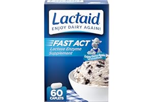 Lactaid Fast Act Lactase Enzyme Supplement, 60 Count