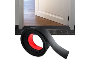 HENGRONGSHEN 1M*8cm*3.0cm Türschwellenrampe, bis 800 kg belastbar, Gummirampe Selbstklebende für 3,0cm Höhenunterschied, Türschwelle Rollstuhlrampe für Saugroboter, Kinderwagen (Schwarz, 3.0cm-Anstieg)